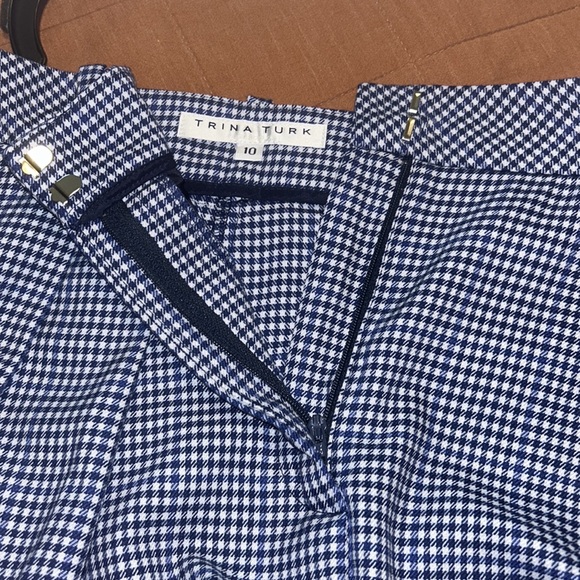 Trina Turk gingham open wide slacks - Picture 5 of 11